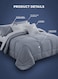 Parry Life 6 Pieces Set Includes 1 Comforter 2 Pillow Covers 1 Bedsheet 2 Cushions 260 x 240cm