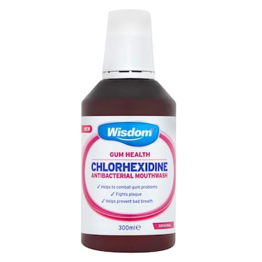 Wisdom Original Chlorhexidine Antibacterial Mouthwash 300ml