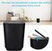 Bathroom Accessories Set of 6 Modern Design 6 Pieces Bathroom Accessory Set Soap Dispenser Toothbrush Holder Tooth Mug Soap Dish Toilet Brush Rubbish for Bathroom Home Decor (Black)