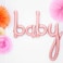 Generic Baby Foil Letter Balloons Banner Baby Sign Script Balloons Baby Shower Gender Reveal,16&ldquo;Pink