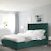 In House Madrid Velvet Bed Frame - King - 200x200 cm - Dark Green