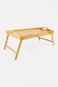 Farberware Bamboo Table Tray With Fold Up Legs, Tan