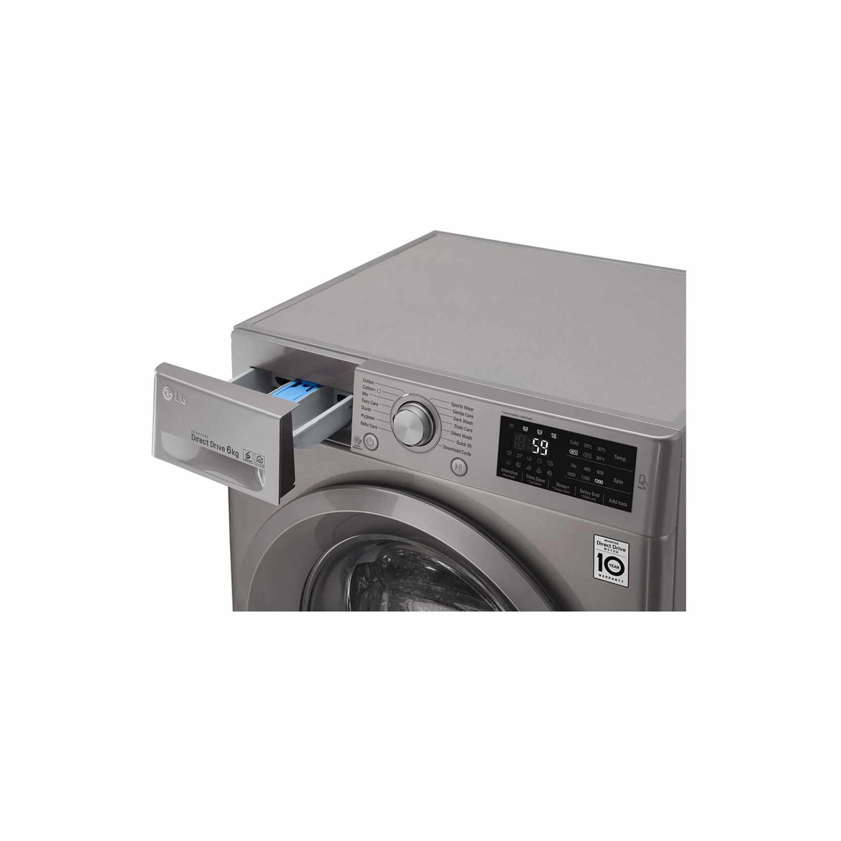 LG Front Load Washing Machine 6kg F2J5NNP7S Grey