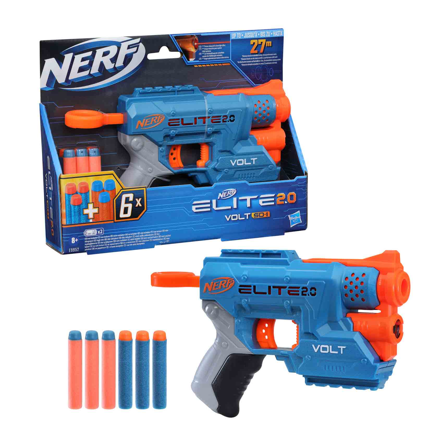 Buy Nerf Elite 2.0 Volt SD1 Nerf Gun With 6 Nerf Ammo Online Carrefour KSA