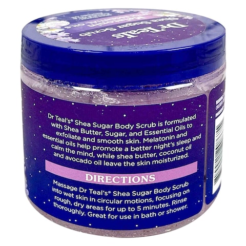Dr Teal&#39;s Shea Sugar Body Scrub Melatonin with Essential Oils 539g