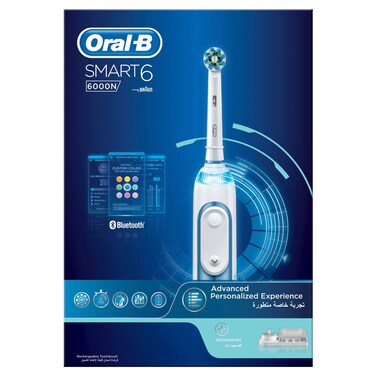 Oral-B Smart 6 Electric Toothbrush 6000N White