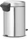 Brabantia New Icon Pedal Bin, 3 Liters, Matt Steel Fingerprint Proof
