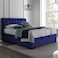 In House Blven Velvet Bed Frame - Queen - 200x160 cm - Dark Blue