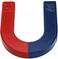 ABBASALI U Shaped Horseshoe Magnet Red Blue Painted Pole for Physics Experiment and Lab & Scientific Supplies Science Education (4 Inch)