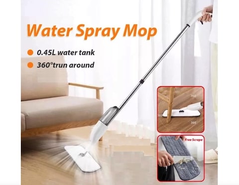 Microfiber Spray Mop for Floor Cleaning, Wet and Dry Floor Cleaner, 360 Degree Spin Microfiber Dust Kitchen Mop with Washable Pad