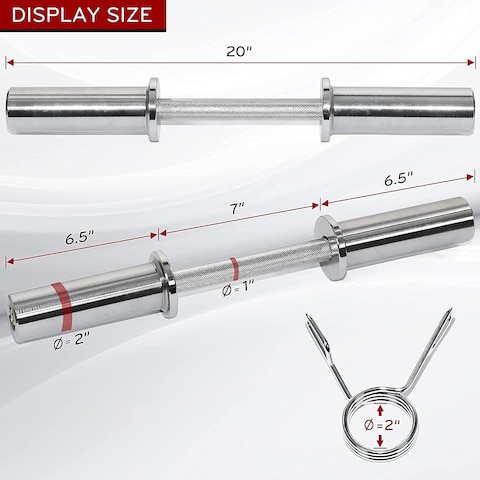 ULTIMAX 2Pcs Set Of Olympic Dumbbell Bar 2 Inch