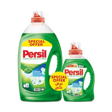 Persil Power Gel Deep Clean Laundry Liquid Detergent White Flowers 2.9l + 1l free