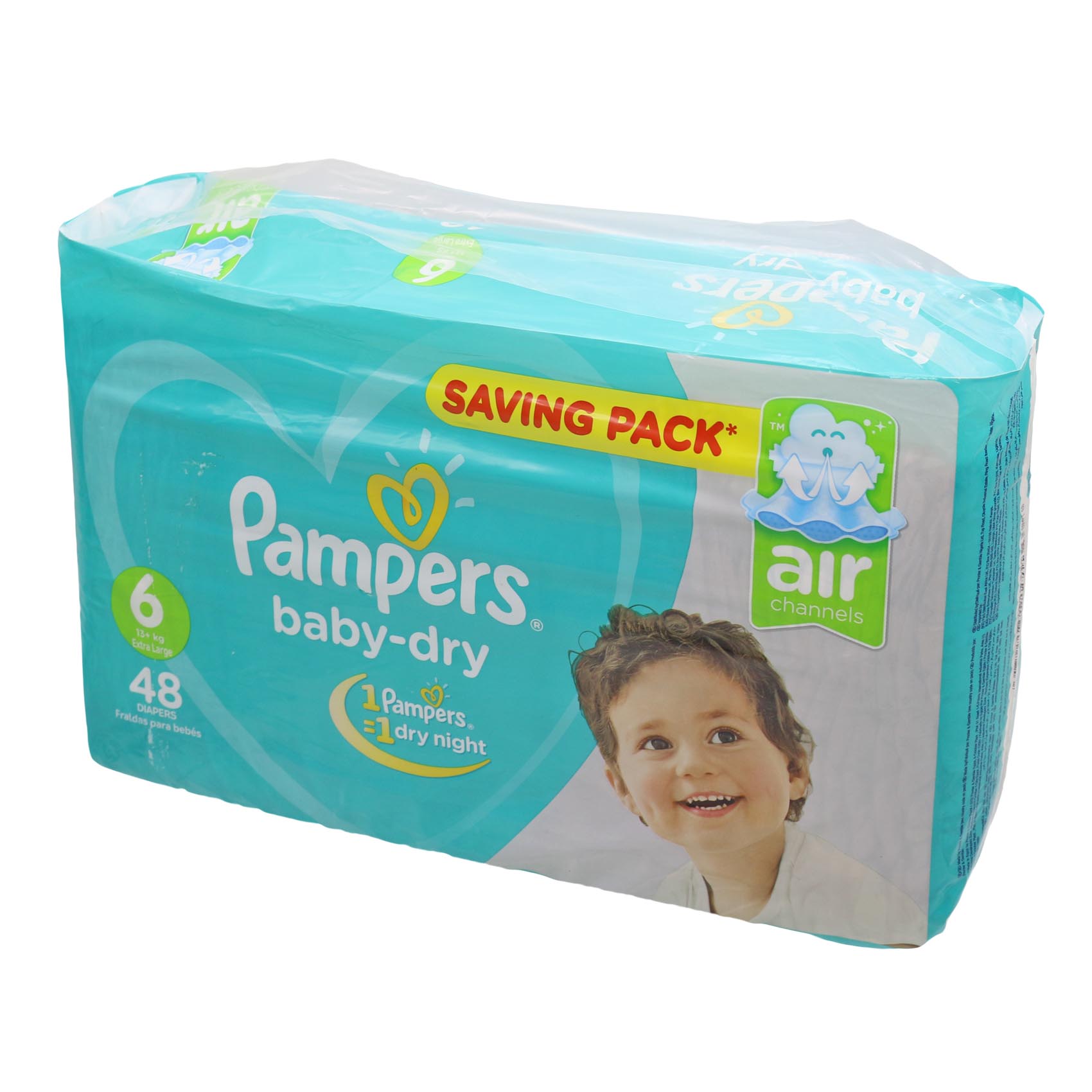 Pampers Baby Dry Diapers Extra Large Size 6 48 Count 13+ kg