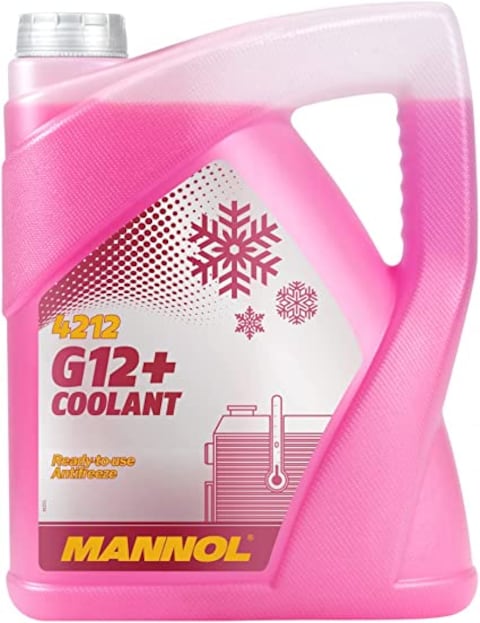 MANNOL 5L Coolant Antifreeze G12+ RED Ready Mixed -30&deg;C / +125 German Hi Spec