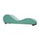 In House Romantic Chaise Longue Luxury And Romantic Design Sofa With Bed Mode Of Velvet Fabric With Lower Decorative Brown Buttons - Light Turquoise