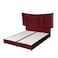 In House Milano Velvet Bed Frame - Queen - 200x150 cm - Burgundy