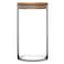 Pasabahce Bamboo 1 Glass Jar 1.48L Clear