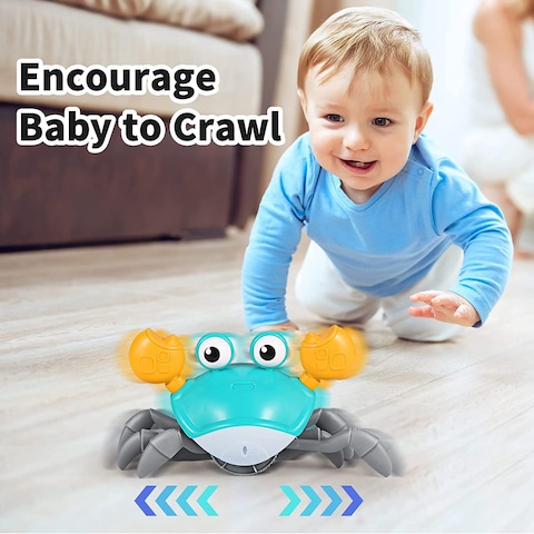 ESSEN Baby Toddler Crawling Crab with Music and LED - Blue