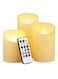 Generic 3-Piece Colour Changing Flameless Candle Set White