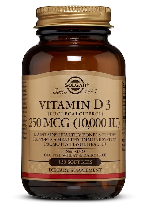 Vitamin D3 (Cholecalciferol) 250 Mcg (10,000 Iu) 120 Softgels