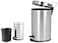 Beautiful Stainless Steel Step Dustbin with Pedal to Open the Lid (12 Litre) (Pack of 1).