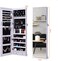 Leegoal Jewelry Cabinet Mirror, Jewelry Armoire Organizer Storage With Frameless Mirror, Wall/Door Mounted, Full Length Mirror (C)