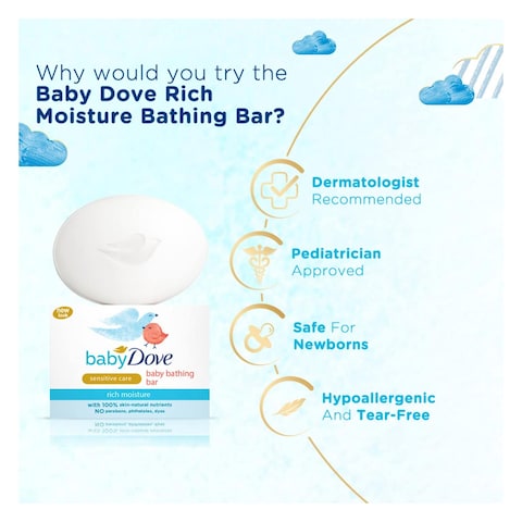 Baby Dove Rich Moisture Bathing Bar Soap 75G