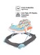 Moon Muv Height Adjustable Baby Musical Walker, Grey Dino