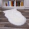 Generic Luxury Soft Faux Fur Sheepskin Plush Non-Slip Cushion Seat Area Carpet (White)