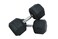 HARLEY FITNESS 27.50KG PREMIUM GUNIUNE RUBBER COATED BOUNCING HEX DUMBBELL - PAIR