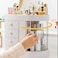 Generic-4 Tiers Acrylic Multifunctional Storage Rack Ivory White Makeup Organizer Rotation Dustproof Shelf 4st Layers Cosmetics Storage