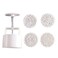 Generic Zicome Round Moon Cake Mold With 4 Stamps, Flowers Design, White