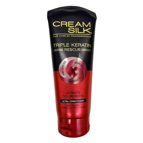 New Cream Silk Ultra Conditioner Triple Keratin Rescue Color Revive 150ml