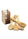 Marrkhor Set Natural Bamboo Spoons With Large Wood Kitchen Cutting Board Pure Solid Turn