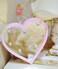 Heart-Shaped Mirror with Pink Frame and Light LEDs 32x30cm