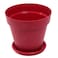 Capri Pot&amp;Saucer 18 CM Red