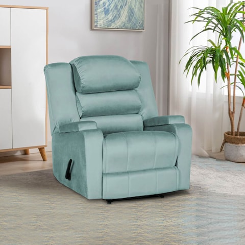 Buy In House Velvet Rocking Recliner Chair With Storage Box