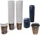 Lavish 100 Pack Quality Disposable Paper Hot Coffee Cups With Lids, Perfect For Hot Drinks Tea &amp; Coffee, Coffee Shops And Bars (8 Oz, Design May Vary)