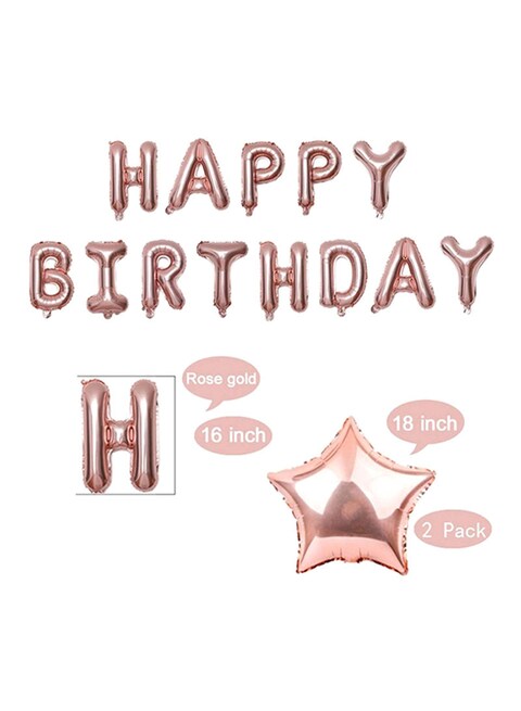 Olliwon 25-Piece Happy Birthday Party Balloon Set 16inch