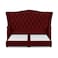 In House Taj Mahal Linen Bed Frame - King - 200x200cm - Burgundy