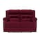 In House Velvet Double Recliner Chair - Burgundy - NZ30