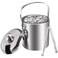 Generic Ice Bucket With Lid Double Wall And Ice Tong 1L