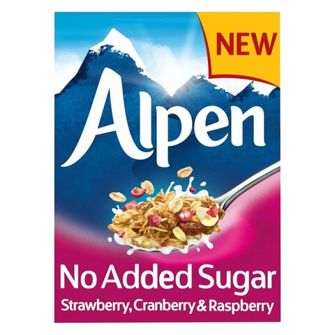 Alpen No Added Sugar Strawberry Cranberry And Raspberry Muesli Cereal 560g