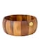BILLI Acacia Wood Round Serving Bowl for Fruits or Salads, Large Single Bowl, DIA 24 X 10H cm