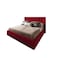 In House Palermo Velvet Bed Frame - King - 200x200 cm - Burgundy