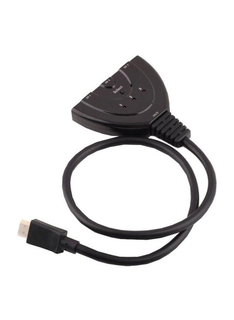 Generic 3 Port HDMI Splitter Pigtail Adapter Cable Black