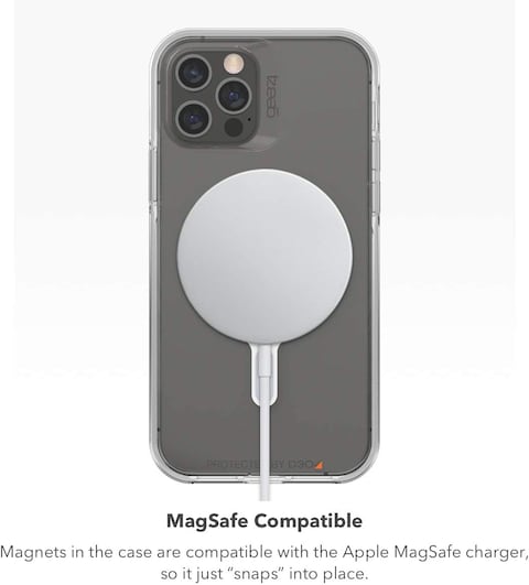 Gear4 Crystal Palace Snap designed for iPhone 13 Pro MAX case cover compatible with MagSafe with D30 Impact Protection upto 13 Feet / 4 Meter - Clear