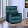 In House Velvet Rocking Recliner Chair - Dark Turquoise - AB011