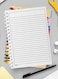 لوحة  دفتر سلك ٦٠ ورقة بغلاف من الورق المقوى بتصميم بيوت ملونه، لتسجيل الملاحظات وتدوين التذكيرات للعمل أو الجامعة أو المدرسة