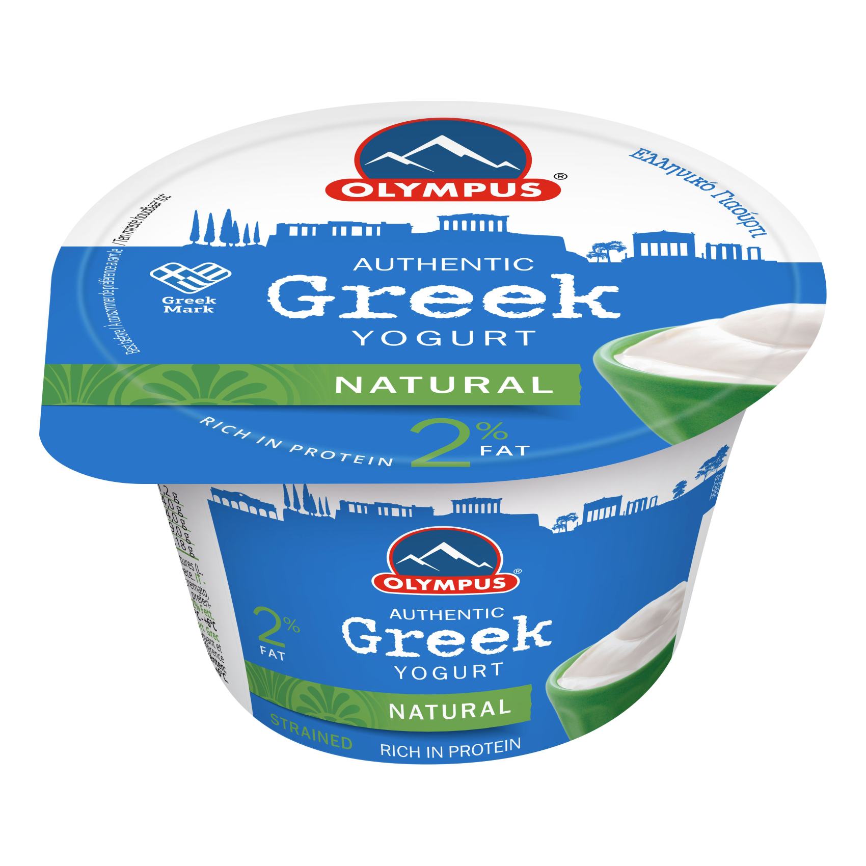 Olympus Authentic 2% Low Fat Natural Greek Yoghurt 150g